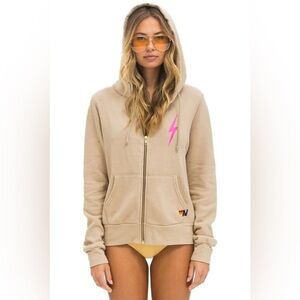 Women’s AVIATOR NATION Bolt 2 Sand* Zip Up Hoodie